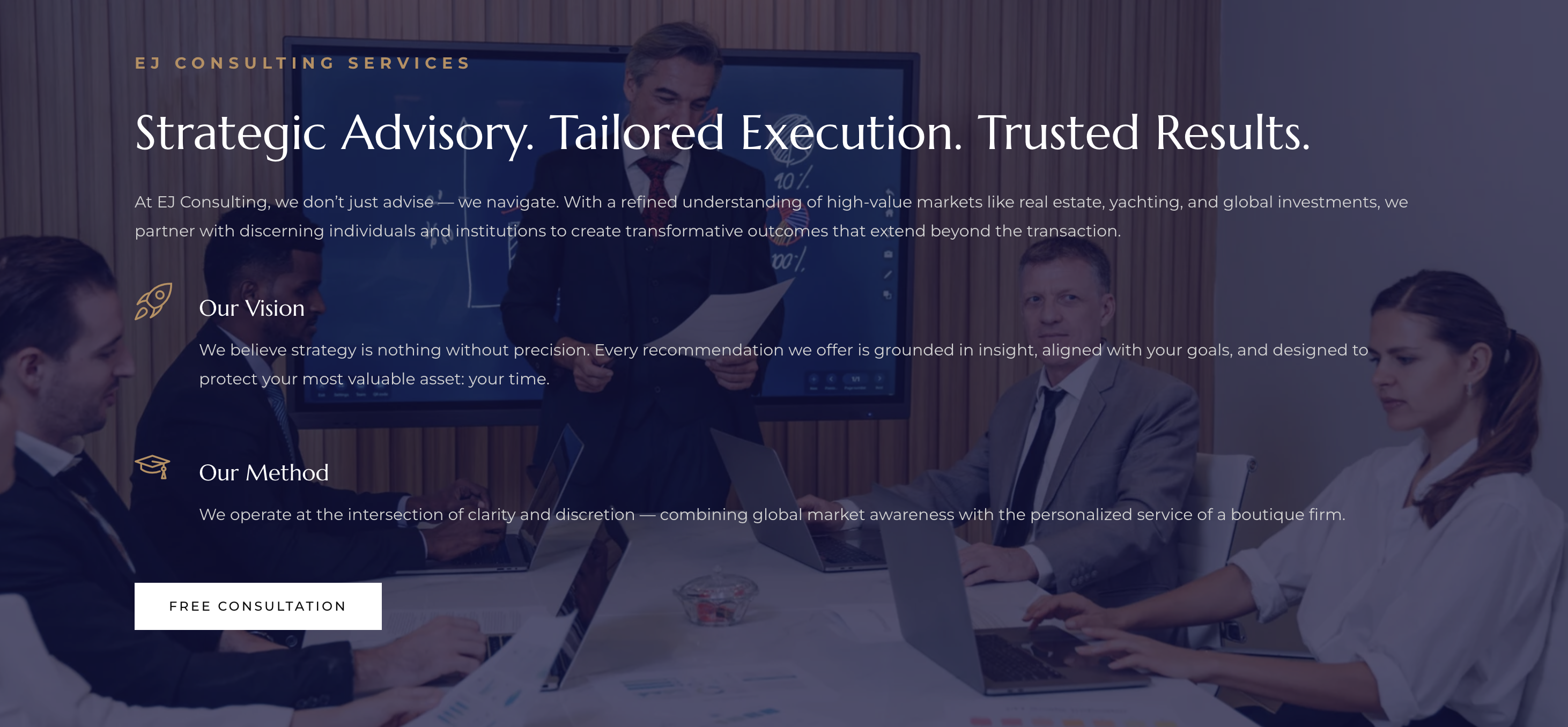EJ Consulting Services, about page