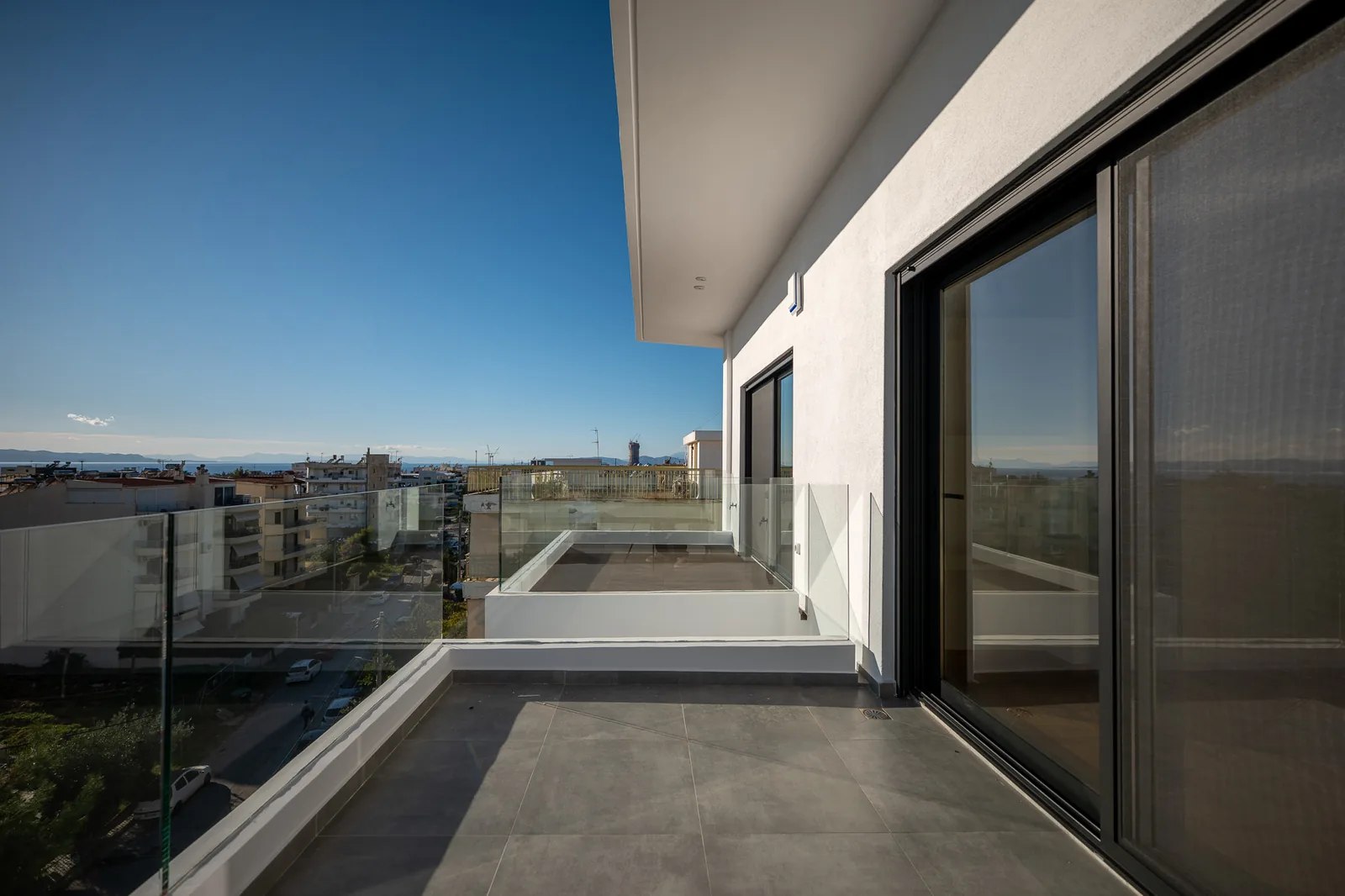 Kitsos Constructions residence, the terrace looking to the sea