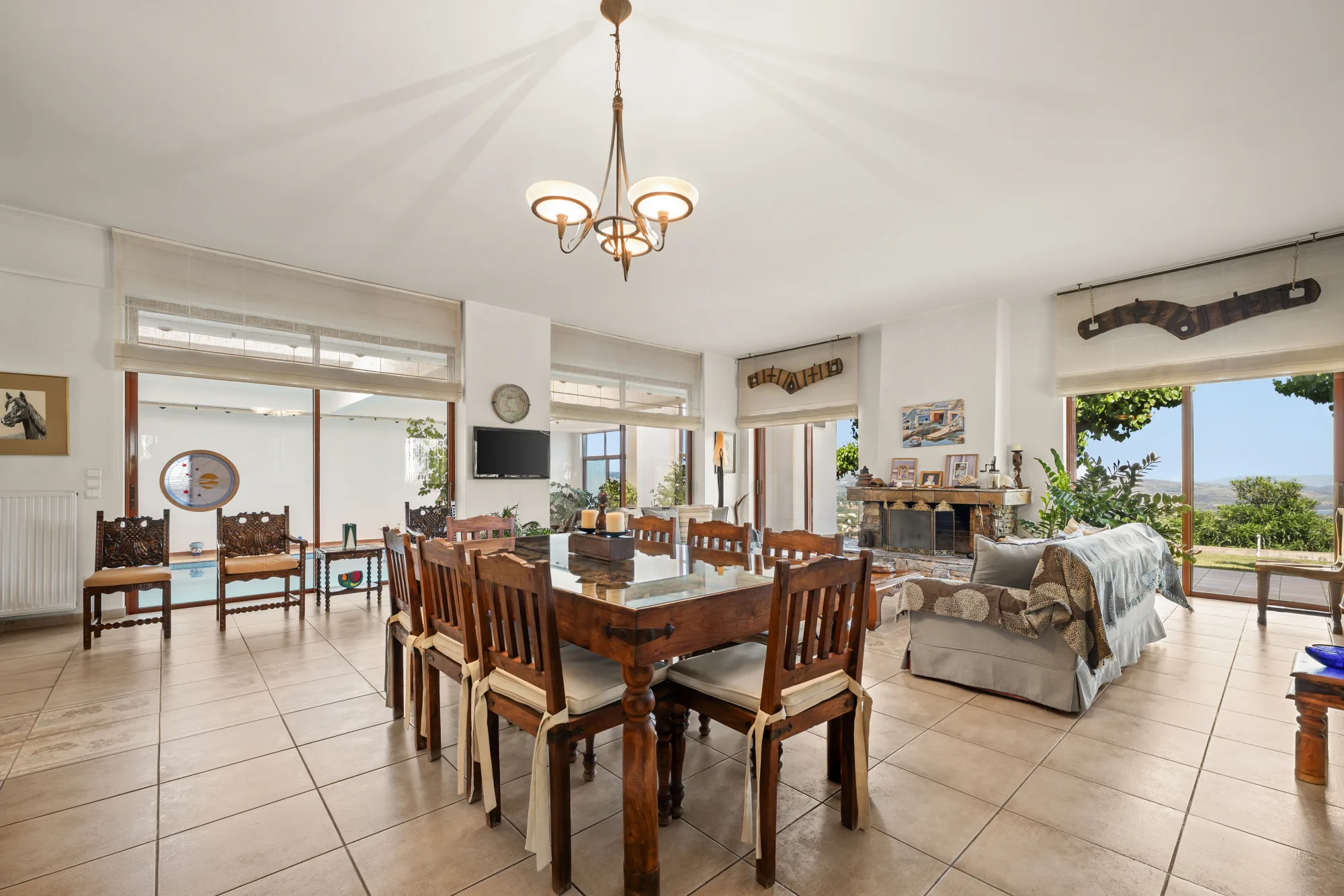 Verde Vista, formal dining room with a wooden table