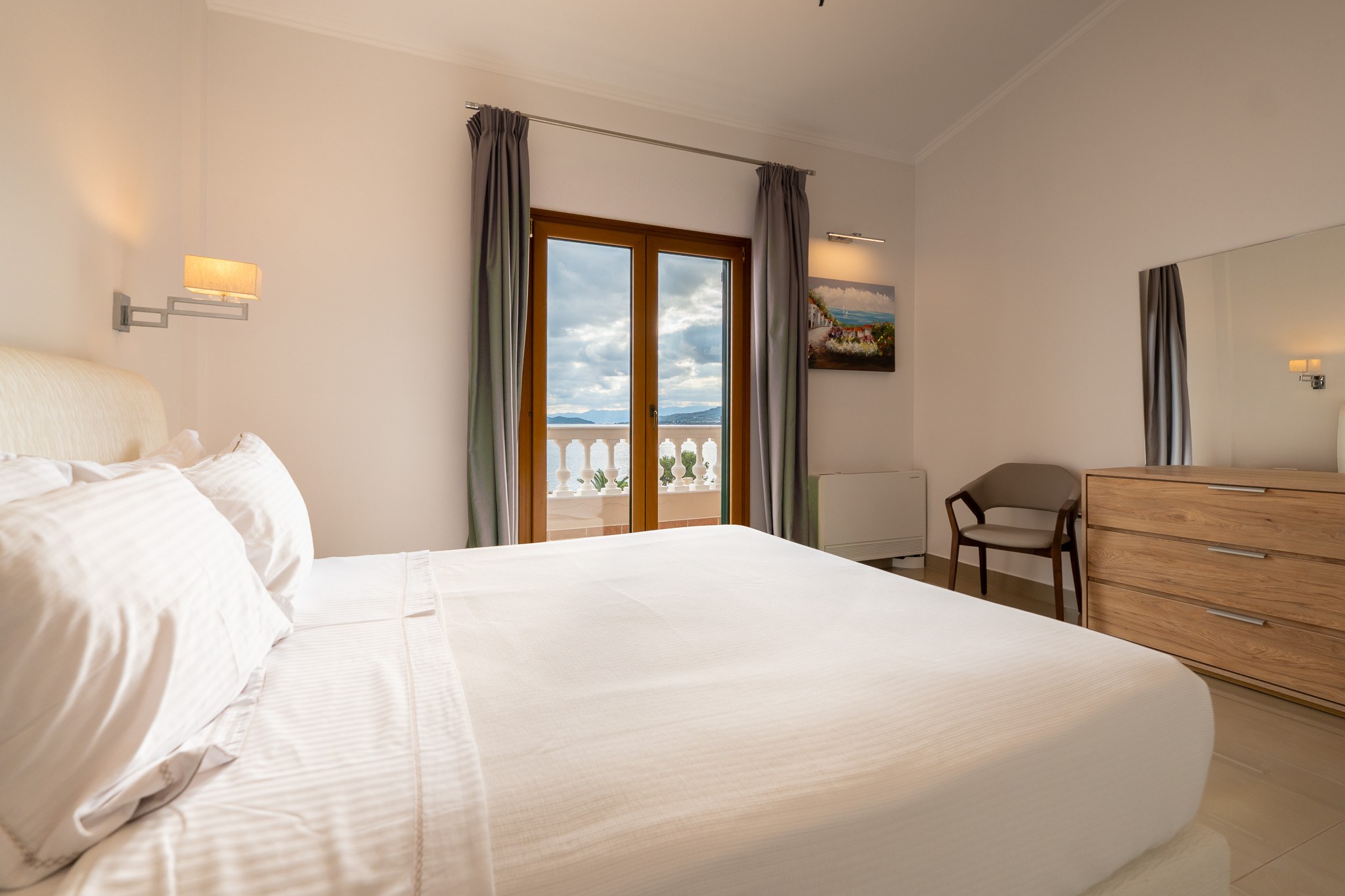 Villa Rafaella, bedroom with sea view