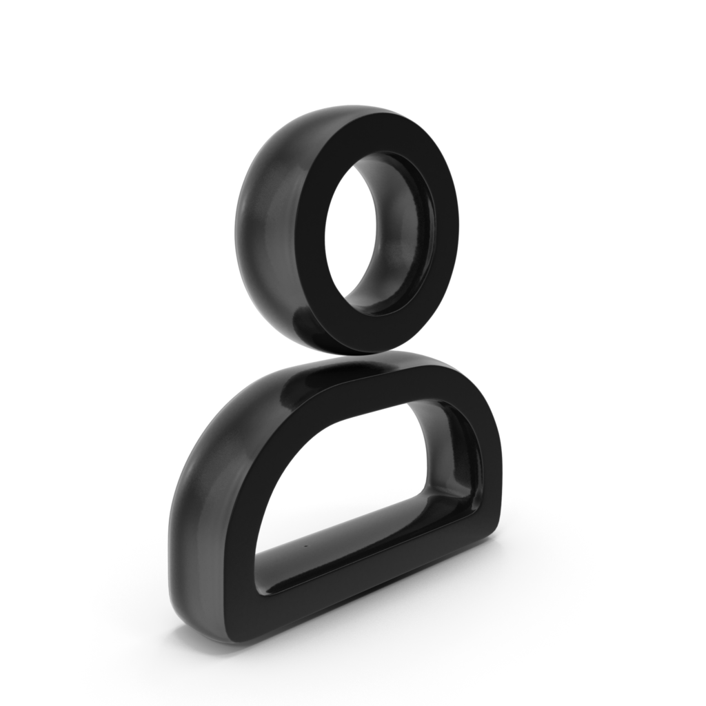 Black User Outline Icon.H15.2k